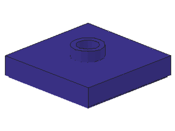 Lego Platte, modifiziert 2 x 2 (87580) dunkel purpur