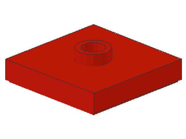 Lego Platte, modifiziert 2 x 2 (87580) rot