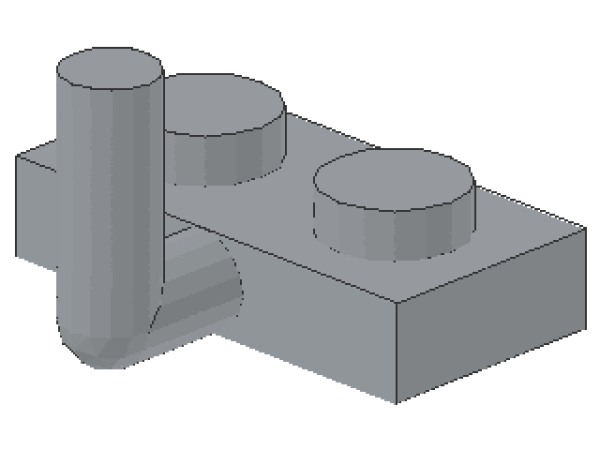 Lego Plate, modified 1 x 2 (88072) light bluish gray