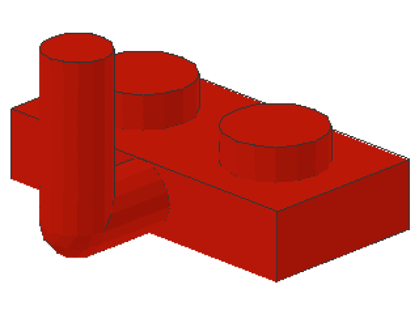 Lego Platte, modifiziert 1 x 2 (88027) rot