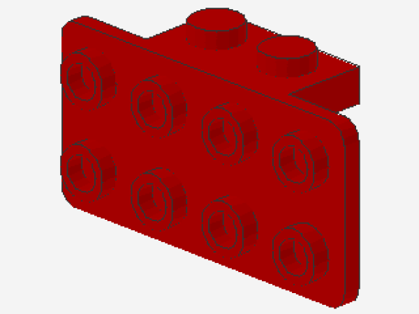 Lego Bracket 1 x 2 - 2 x 4 (93274) red