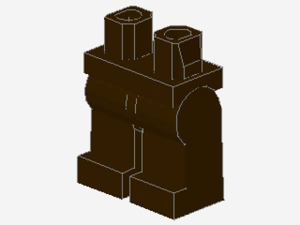 Lego Minifigur Beine, montiert (970c00) dunkel braun