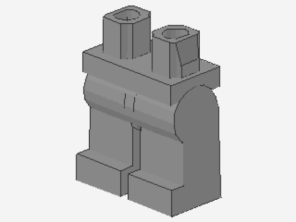 Lego Minifigur Beine, montiert (970c00) hell bläulich grau