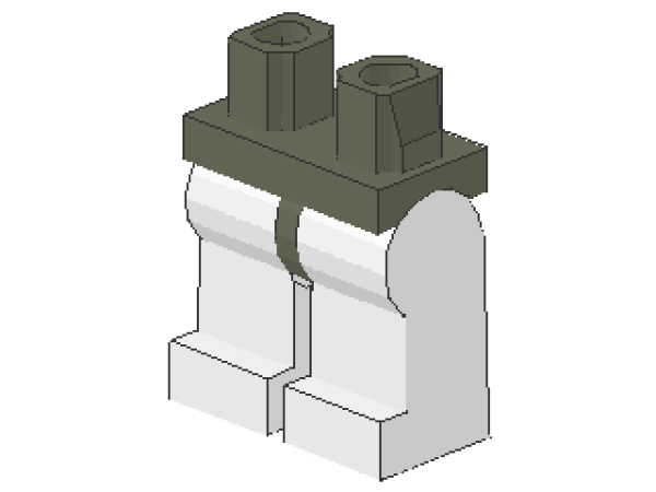 Lego Minifigur Beine, montiert (970c01) dunkel grau