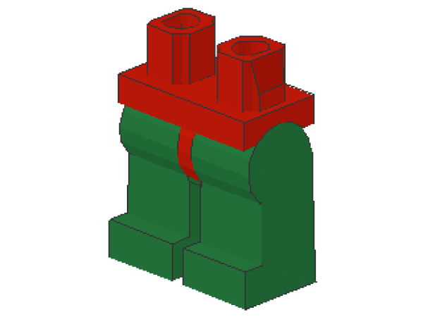 Lego Minifigur Beine, montiert (970c06) rot