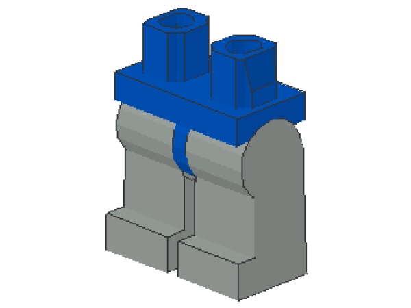 Lego Minifigur Beine, montiert (970c09) blau