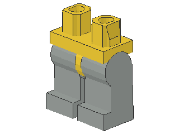 Lego Minifigur Beine, montiert (970c09) gelb