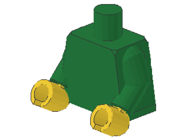 Lego Minifigure Torso mounted (973c20) green