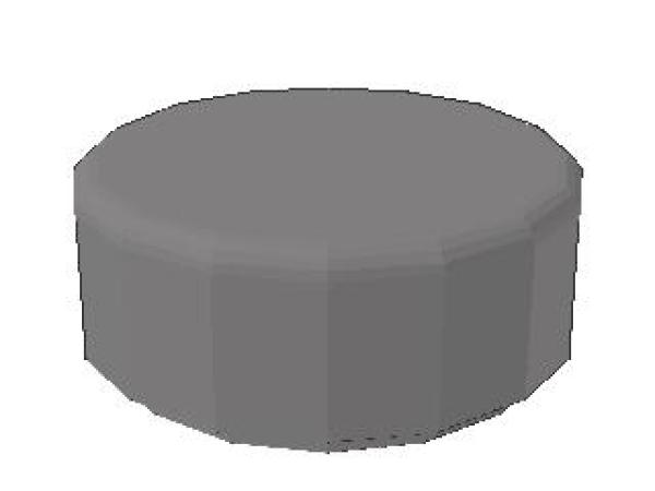 Lego Tile 1 x 1 (98138) round, flat silver