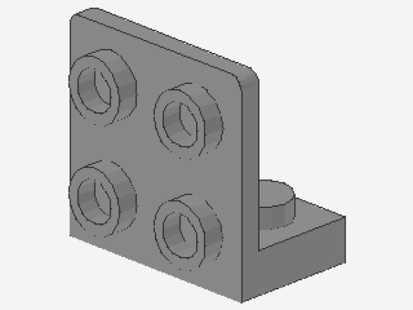 Lego Bracket 1 x 2 - 2 x 2 (99207) light bluish gray