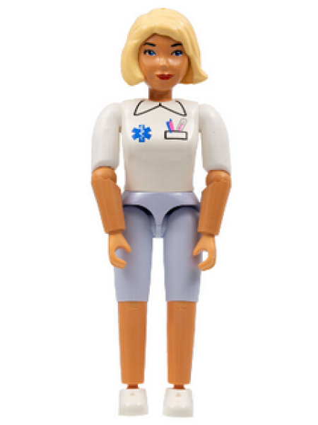 Lego Minifigur Belvfemale12 Medizin