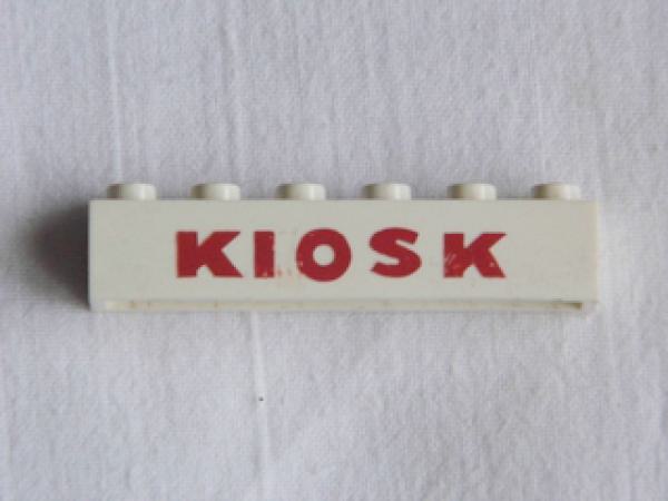 Lego Brick, decorated 1 x 6 x 1 (crssprt02pb33)