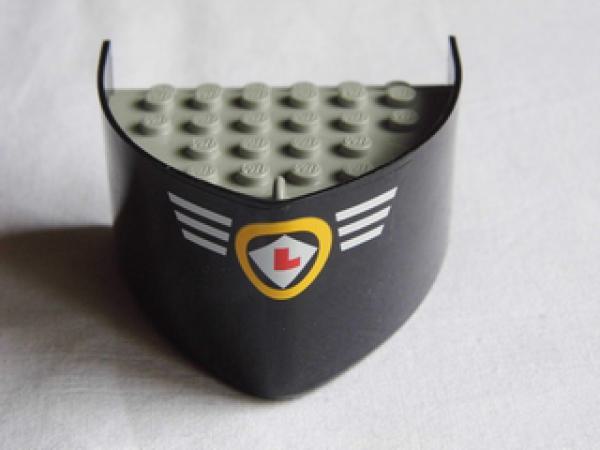 Lego Hull, Small Bow (x145c01pb01) black, deborated