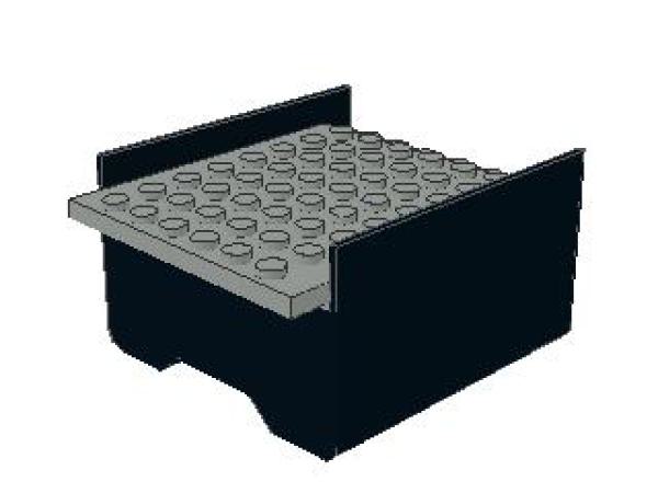Lego Hull, Middle 8 x 6 x 3 1/3 (x146c01pb03) black