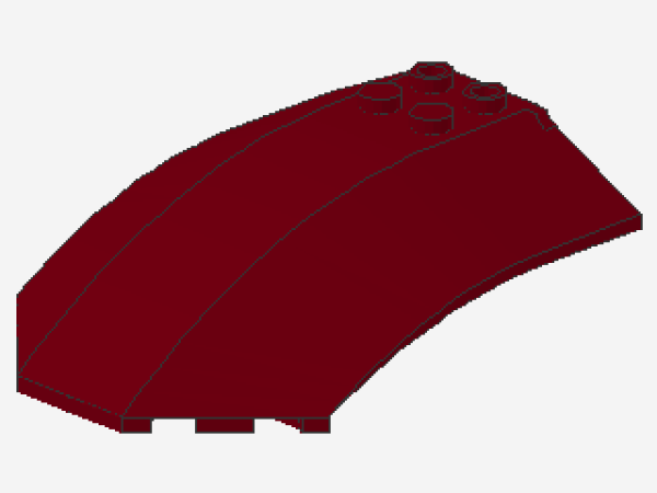 Lego Windscreen 8 x 6 x 2 (x224) curved, dark red