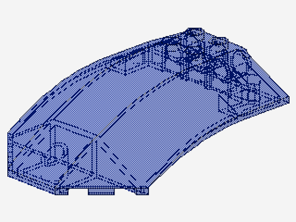 Lego Windscreen 8 x 6 x 2 (x224) curved, transparent dark blue