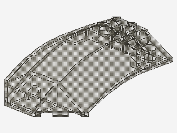 Lego Windscreen 8 x 6 x 2 (x224) curved, transparent black