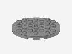 Lego Platte 6 x 6 , rund, mit Loch (11213) hell bläulich grau