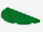 Lego Platte 4 x 8 , rund, Hälfte (22888) grün