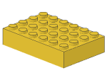 Lego Brick 4 x 6 x 1 (2356) yellow