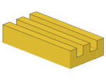 Lego Tile 1 x 2 (2412a) Grille, without Groove, yellow