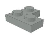 Lego Plate 2 x 2 Corner (2420) light gray