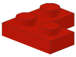 Lego Plate 2 x 2 Corner (2420) red