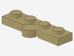 Lego Hinge Plate 1 x 4 (2429c01) tan