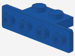 Lego Winkelträger 1 x 2 - 1 x 4 (2436b) blau