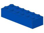 Lego Brick 2 x 6 x 1 (2456) blue