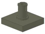 Lego Tile 2 x 2 (2460) with Pin, dark gray