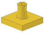 Lego Tile 2 x 2 (2460) with Pin, yellow