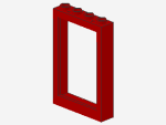 Lego Fenster 1 x 4 x 5 (2493b) rot