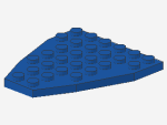 Lego Wedge Plate 7 x 6 (2625) blue