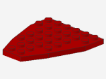 Lego Wedge Plate 7 x 6 (2625) red