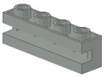 Lego Brick, modified 1 x 4 x 1 (2653) light gray