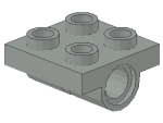 Lego Plate, modified 2 x 2 (2817) light gray