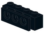 Lego Technic Brick 1 x 4 (2989) black