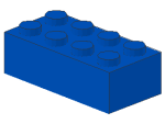 Lego Brick 2 x 4 x 1 (3001) blue