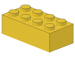 Lego Brick 2 x 4 x 1 (3001) yellow