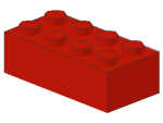 Lego Brick 2 x 4 x 1 (3001) red