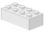 Lego Brick 2 x 4 x 1 (3001) white