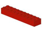 Lego Brick 2 x 10 x 1 (3006) red