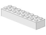 Lego Brick 2 x 8 x 1 (3007) white