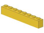 Lego Brick 1 x 8 x 1 (3008) yellow