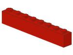 Lego Brick 1 x 8 x 1 (3008) red