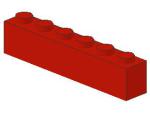 Lego Brick 1 x 6 x 1 (3009) red