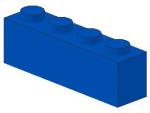 Lego Stein 1 x 4 x 1 (3010) blau