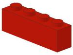 Lego Stein 1 x 4 x 1 (3010) red