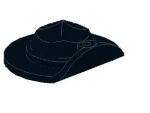 Lego Minifigure Hat, wide brim flat, black